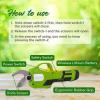 imageSereneLife PSPR170 Pruner Metal 72v Lithiumion Rechargeable Battery Powered Electric Pruning Shears Garden Trimmer Hand Held Cordless Tree Branch Cutter wSafety Switch Green