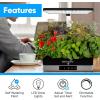 imageSereneLife Smart Starter KitHydroponic Herb Garden Indoor Plant System wHeight Adjustable LED Grow Lights 6 pods 3 ModesHome Kitchen Bedroom Office SLGLF130 Black