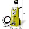 imageSerenelife Electric Pressure Washer  Powerful Heavy Duty 145 AMP 1800PSI Rolling Wheels  Car Power Wash Spray Clean Concrete Driveway Car Home  SLPRWAS46
