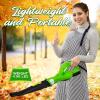 imageSerenlife Lightweight Cordless Leaf Blower  18V 55 MPH Air Speed  Perfect for Decks Gutter Cleaning Snow ampamp Small Yards  Rechargeable Battery ampamp Charger Included  Charge Time 4 Hours  Only 5 lbsBattery