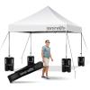 imagePop Up Canopy Tent 10x15  Commercial Instant Shelter FoldableCollapsible Sun Shade Canopy Pop Up Tent wWaterproof UV Resistant Tent Top Portable Carry Bag ampamp Sand Bag  SereneLife SLGZ15W WhiteWhite