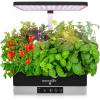 imageSereneLife Smart Starter KitHydroponic Herb Garden Indoor Plant System wHeight Adjustable LED Grow Lights 6 pods 3 ModesHome Kitchen Bedroom Office SLGLF130 Black