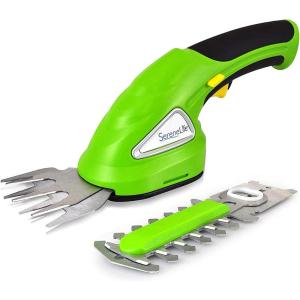 imageSereneLife Cordless Hedge Trimmer Handheld Grass Cutter Shears Electric Shrub Trimmer with 36V Rechargeable Battery 2in1 System Lightweight and Portable Ideal for Lawns and GardensDark Green