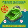 imageElectric Bumper Car for Kids  12V Rechargeable Battery Powered Ride On Vehicle for Toddlers w 2 Driving Modes Safety Belt Remote Control LED Lights 360 Degree Spin Dual Joystick Green