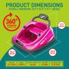 imageElectric Bumper Car for Kids  12V Rechargeable Battery Powered Ride On Vehicle for Toddlers w 2 Driving Modes Safety Belt Remote Control LED Lights 360 Degree Spin Dual Joystick Pink