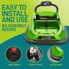 imageElectric Bumper Car for Kids  12V Rechargeable Battery Powered Ride On Vehicle for Toddlers w 2 Driving Modes Safety Belt Remote Control LED Lights 360 Degree Spin Dual Joystick Green