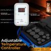 imagePortable Massage Stone Warmer Set  Electric Spa Hot Stones Massager and Heater Kit with 6 Large and 6 Small Round Shaped Basalt Massaging Rocks Digital Controller Heating Bag PinkBlue