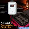imagePortable Massage Stone Warmer Set  Electric Spa Hot Stones Massager and Heater Kit with 6 Large and 6 Small Round Shaped Basalt Massaging Rocks Digital Controller Heating Bag PinkPink