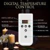imagePortable Massage Stone Warmer Set Electric Spa Hot Stones Massager and Heater Kit with 6 Large and 6 Small Round Shaped Basalt Warm Massaging Therapy Rocks Equipment Digital Controller Heating Bag