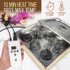 imagePortable Massage Stone Warmer Set Electric Spa Hot Stones Massager and Heater Kit with 6 Large and 6 Small Round Shaped Basalt Warm Massaging Therapy Rocks Equipment Digital Controller Heating Bag