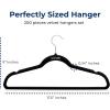 imageSereneLife 100Pack Velvet Hangers  Slim NonSlip Design with Swivel Hook  HeavyDuty Closet Organizer for Shirts Pants ampamp Dresses  Lightweight SpaceSaving Storage Solution  BlackBlack