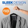 imageSereneLife 100Pack Velvet Hangers  Slim NonSlip Design with Swivel Hook  HeavyDuty Closet Organizer for Shirts Pants ampamp Dresses  Lightweight SpaceSaving Storage Solution  BlackBlack
