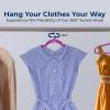 imageSereneLife 100Pack Velvet Hangers  Slim NonSlip Design with Swivel Hook  HeavyDuty Closet Organizer for Shirts Pants ampamp Dresses  Lightweight SpaceSaving Storage Solution  BlackPurple