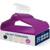 imageSereneLife 100Pack Velvet Hangers  Slim NonSlip Design with Swivel Hook  HeavyDuty Closet Organizer for Shirts Pants ampamp Dresses  Lightweight SpaceSaving Storage Solution  BlackPurple