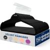 imageSereneLife 100Pack Velvet Hangers  Slim NonSlip Design with Swivel Hook  HeavyDuty Closet Organizer for Shirts Pants ampamp Dresses  Lightweight SpaceSaving Storage Solution  BlackBlack
