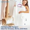imageSereneLife 100Pack Velvet Hangers  Slim NonSlip Design with Swivel Hook  HeavyDuty Closet Organizer for Shirts Pants ampamp Dresses  Lightweight SpaceSaving Storage Solution  BlackPurple