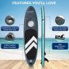 imageSereneLife 106 Inflatable StandUp Paddle Board with Window  32 Wide Stable Design with NonSlip EVA Deck Pad Premium SUP Accessories and GoPro Mount for Youth and Adults 350 lbs Capacity