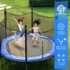 imageSereneLife 10FT Trampoline Outdoor  HeavyDuty Backyard Trampoline for Kids and Adults with Wide Jumping Surface Stable LShaped Legs Safety Net ASTM Approved Supports 264 lbs 120 x 100 IN