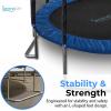 imageSereneLife 10FT Trampoline Outdoor  HeavyDuty Backyard Trampoline for Kids and Adults with Wide Jumping Surface Stable LShaped Legs Safety Net ASTM Approved Supports 264 lbs 120 x 100 IN