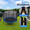 imageSereneLife 10FT Trampoline Outdoor  HeavyDuty Backyard Trampoline for Kids and Adults with Wide Jumping Surface Stable LShaped Legs Safety Net ASTM Approved Supports 264 lbs 120 x 100 IN