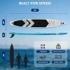 imageSereneLife 14 Inflatable Stand Up Paddle Board for Racing  28 Narrow Design for Expert Paddlers with NonSlip EVA Deck Pad Includes Premium SUP Accessories and GoPro Mount for Youth and Adults