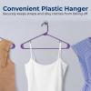 imageSereneLife 20Pack Plastic Hangers NonSlip SpaceSaving Closet Organizers Durable and Strong for Shirts Sweaters Hoodies Kids Clothes ampamp Dresses UltraThin LightweightPurple