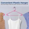 imageSereneLife 20Pack Plastic Hangers NonSlip SpaceSaving Closet Organizers Durable and Strong for Shirts Sweaters Hoodies Kids Clothes ampamp Dresses UltraThin LightweightPink