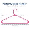imageSereneLife 20Pack Plastic Hangers NonSlip SpaceSaving Closet Organizers Durable and Strong for Shirts Sweaters Hoodies Kids Clothes ampamp Dresses UltraThin LightweightPink