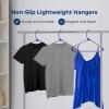 imageSereneLife 20Pack Plastic Hangers NonSlip SpaceSaving Closet Organizers Durable and Strong for Shirts Sweaters Hoodies Kids Clothes ampamp Dresses UltraThin LightweightPurple