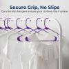 imageSereneLife 20Pack Plastic Hangers NonSlip SpaceSaving Closet Organizers Durable and Strong for Shirts Sweaters Hoodies Kids Clothes ampamp Dresses UltraThin LightweightPurple