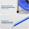imageSereneLife 3640quot Foldable Mini Trampoline  Compact Fitness Trampoline for Kids Adults Exercise Rebounder with Foam Handle IndoorGarden Workout Equipment Max Load 150220 lbs36 IN Deep Blue