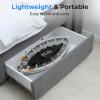 imageSereneLife 3640quot Foldable Mini Trampoline  Compact Fitness Trampoline for Kids Adults Exercise Rebounder with Foam Handle IndoorGarden Workout Equipment Max Load 150220 lbs36 IN Deep Blue