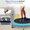 imageSereneLife 3640quot Foldable Mini Trampoline  Compact Fitness Trampoline for Kids Adults Exercise Rebounder with Foam Handle IndoorGarden Workout Equipment Max Load 150220 lbs40 IN Sky Blue