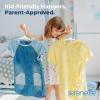 imageSereneLife 40 Pack Plastic Kids Hangers  NonSlip ampamp SpaceSaving for Infant Toddler ampamp Newborn Clothing Durable Baby Hangers for Closets Organizing Clothes BlueWhite