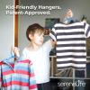 imageSereneLife 40 Pack Plastic Kids Hangers  NonSlip ampamp SpaceSaving for Infant Toddler ampamp Newborn Clothing Durable Baby Hangers for Closets Organizing Clothes BlueBlue