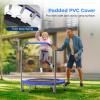 imageSereneLife 40quot Fitness Trampoline for Adults IndoorOutdoor Mini Rebounder Trampoline with Adjustable Handrail Elastic Jump Mat Sturdy Frame Lightweight Design for Exercise 40quot x 40quot x 46quot Inch
