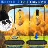 imageSereneLife 67quot Oval Saucer Swing  Giant Outdoor Swing Set with Universal Hanging Kit Swinging Seat Spinner with Carry Bag Weatherproof WaterResistant Supports Up to 700 lbs BlackBlack