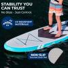 imageSereneLife 79quot Kids Inflatable Stand Up Paddle Board  SUP for Youth with SingleAction Pump Adjustable Paddle ampamp Backpack  30 Wide Stable Design with NonSlip EVA Deck Pad Ages 5 200lb CapacityBlue