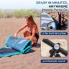 imageSereneLife 79quot Kids Inflatable Stand Up Paddle Board  SUP for Youth with SingleAction Pump Adjustable Paddle ampamp Backpack  30 Wide Stable Design with NonSlip EVA Deck Pad Ages 5 200lb CapacityBlue