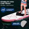 imageSereneLife 79quot Kids Inflatable Stand Up Paddle Board  SUP for Youth with SingleAction Pump Adjustable Paddle ampamp Backpack  30 Wide Stable Design with NonSlip EVA Deck Pad Ages 5 200lb CapacityPink