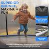 imageSereneLife 8FT 10FT 12FT 14FT Outdoor Trampoline for Kids  Recreational Backyard Trampoline with Curved Safety Poles and Net Enclosure ASTM Approval for Kids Adults8 FT