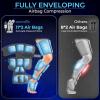 imageSereneLife Air Compression Leg Massager Full Leg Massager with Heat and Compression Portable and Adjustable with 6 Modes 3 Vibrations 3 Intensities 11 Airbags for Thigh Calf Foot MassageFull Leg  Gray
