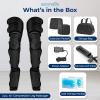 imageSereneLife Air Compression Leg Massager Full Leg Massager with Heat and Compression Portable and Adjustable with 6 Modes 3 Vibrations 3 Intensities 11 Airbags for Thigh Calf Foot MassageFull Leg  Black