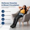 imageSereneLife Air Compression Leg Massager Full Leg Massager with Heat and Compression Portable and Adjustable with 6 Modes 3 Vibrations 3 Intensities 11 Airbags for Thigh Calf Foot MassageFull Leg  Black