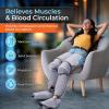 imageSereneLife Air Compression Leg Massager Full Leg Massager with Heat and Compression Portable and Adjustable with 6 Modes 3 Vibrations 3 Intensities 11 Airbags for Thigh Calf Foot MassageFull Leg  Gray
