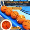 imageSereneLife Arcade Basketball Game Indoor Shootout Heavy Duty Foldable Dual Hoop with Electronic Shot Scoreboard Play Timer PreAssembled FramePremium Dual Shot