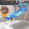 imageSereneLife Arcade Basketball Game Indoor Shootout Heavy Duty Foldable Dual Hoop with Electronic Shot Scoreboard Play Timer PreAssembled FramePremium Dual Shot