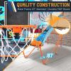 imageSereneLife Arcade Basketball Game Indoor Shootout Heavy Duty Foldable Dual Hoop with Electronic Shot Scoreboard Play Timer PreAssembled FrameSingle Shot