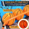 imageSereneLife Arcade Basketball Game Indoor Shootout Heavy Duty Foldable Dual Hoop with Electronic Shot Scoreboard Play Timer PreAssembled FrameSingle Shot