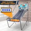imageSereneLife Dual Hoop Basketball Shootout Indoor Home Arcade Room Game with Electronic LED Double Basketball Shot Scoreboard ampamp Play Timer Foldup Court Shooting Sports for KidsampampAdults PlayerDual Shot